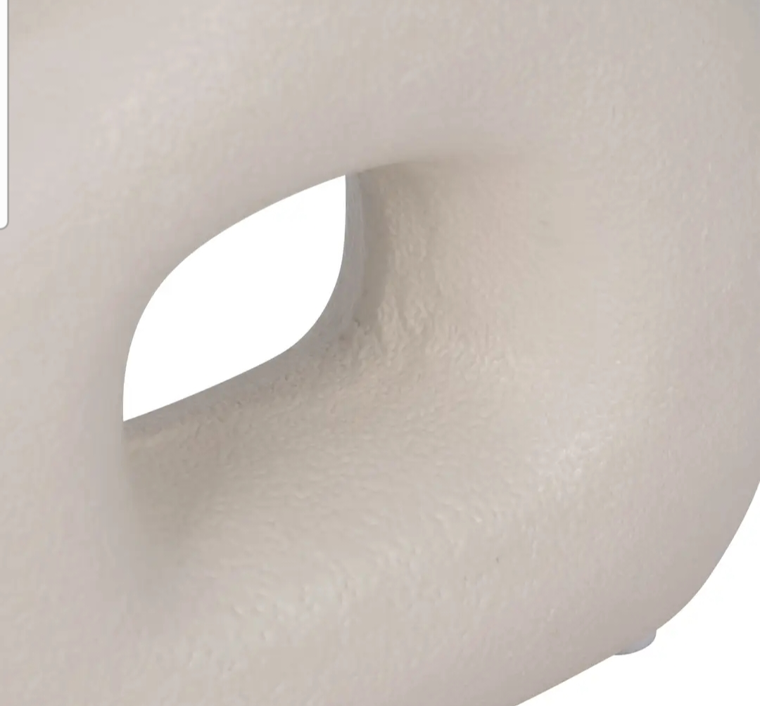 Decorative Vase - Ivory Ceramic - 8in.