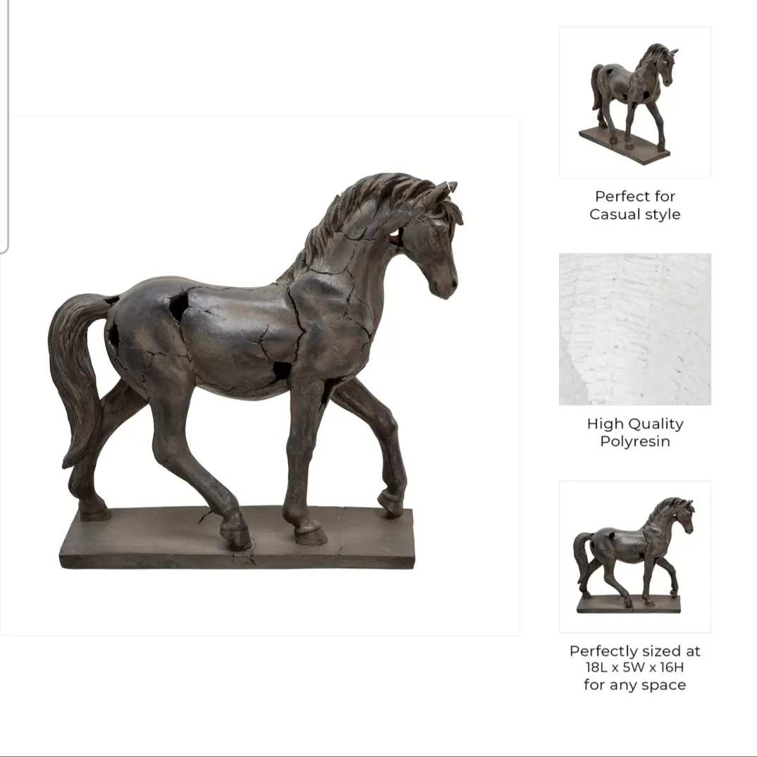 Resin Cracked Horse, 16in.